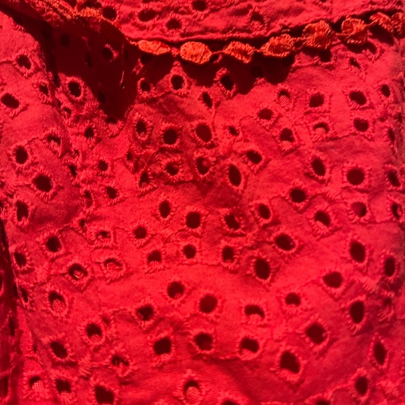 CITY STUDIO Women's Off-the-shoulder Eyelet Ruffled A-Line Dress - Picture 6 of 8